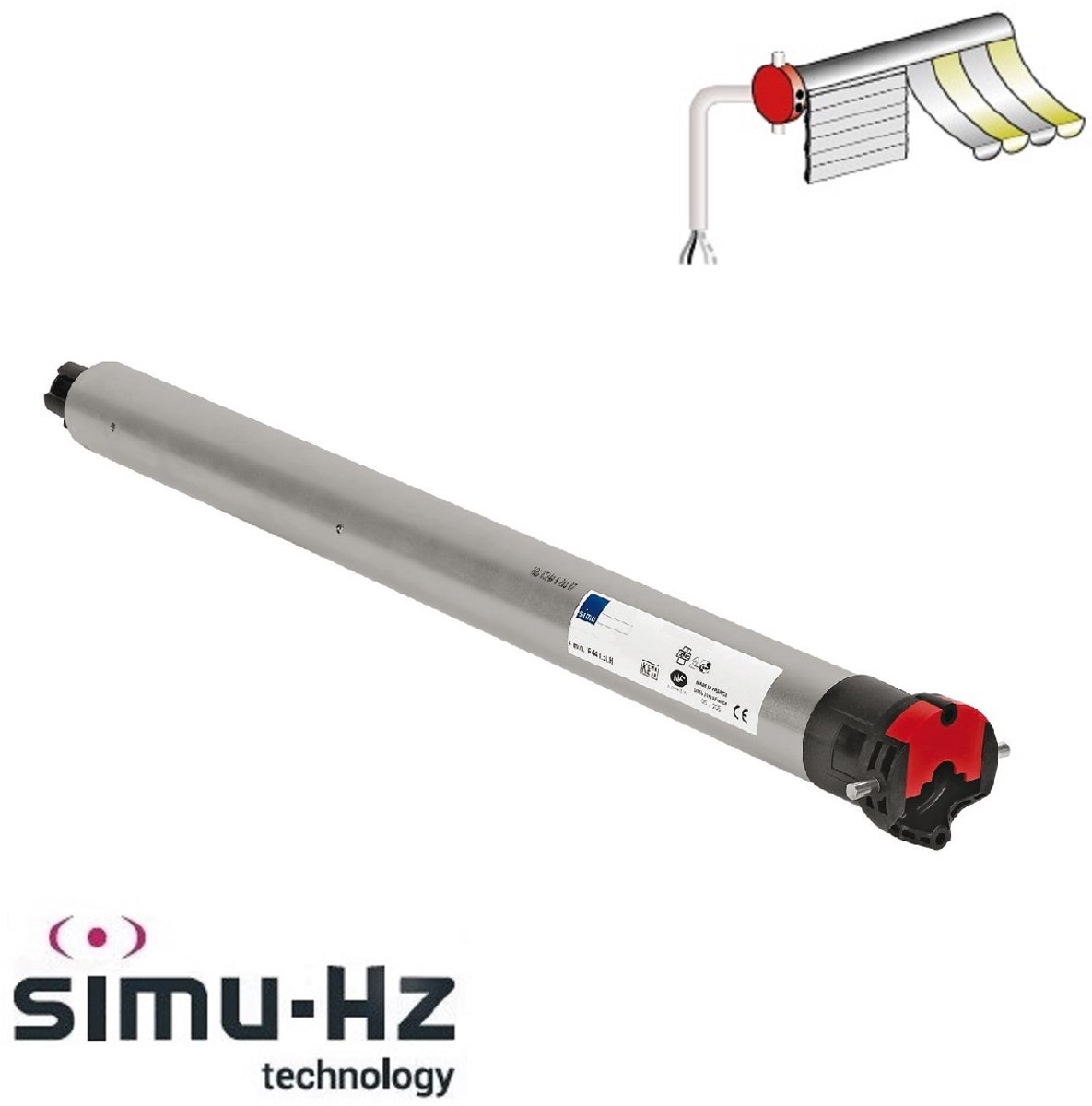 Simu T5 buismotor met ge�ntegreerde ontvanger