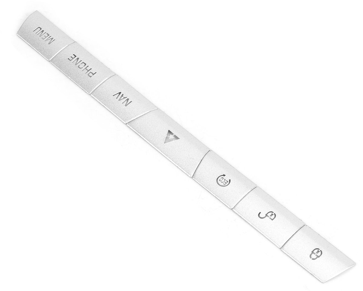 7Pcs Multimedia Panel Knop Cover Sticker Zilver Aluminium Dash Knop Reparatie Kit Fit Voor Xf 2012 2015