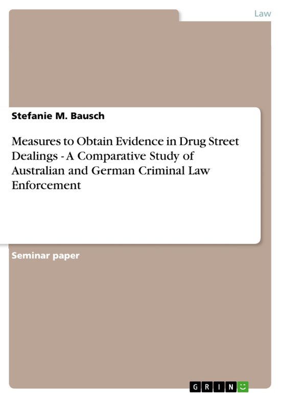 Measures to Obtain Evidence in Drug Street Dealings - a Comp ... - cover