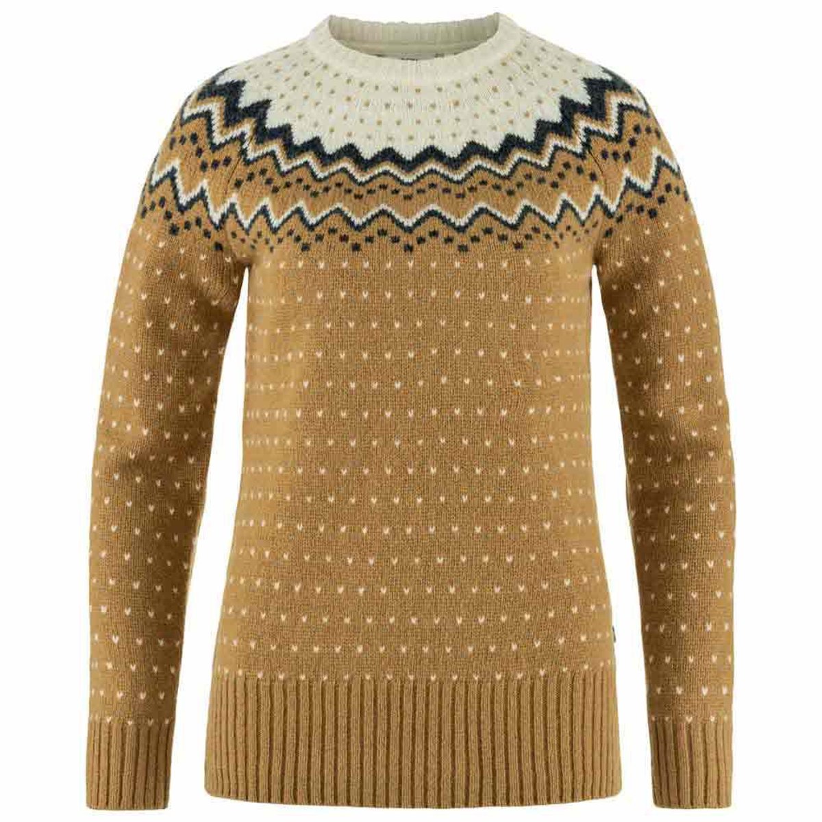 Trui Fjällräven Women Övik Knit Buckwheat Chalk -S Bruin