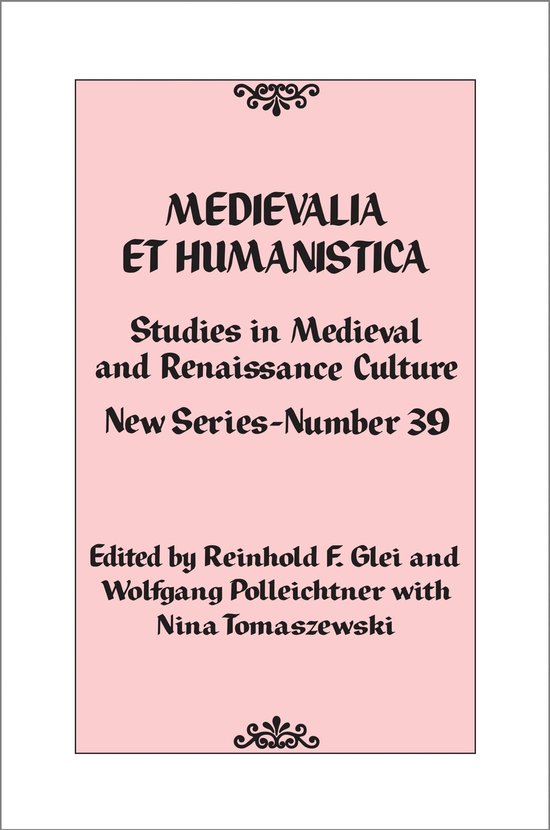 Medievalia Et Humanistica, No. 39 - cover