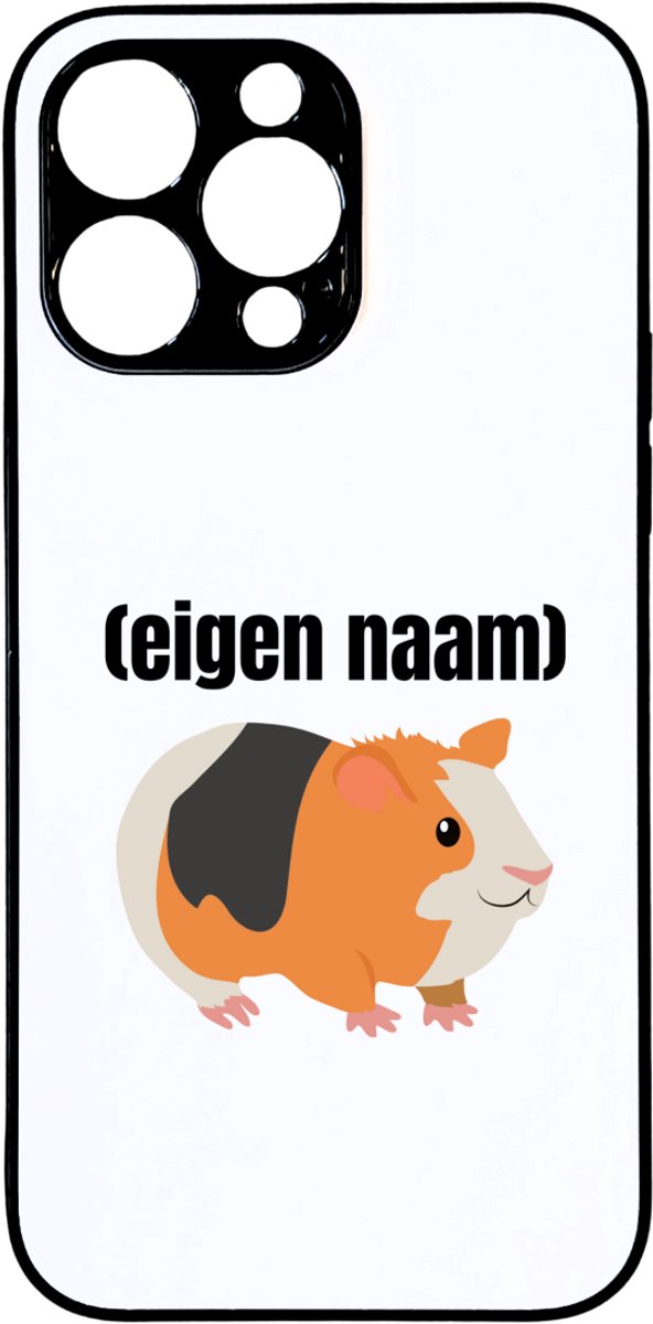 Hacebo® - cavia met eigen naam telefoonhoesje - Cavia - iemand die cavia's heeft - telefoonhoesjes - cavia liefhebber - dieren - verjaardag - cadeau - kado - hoesje geschikt voor iPhone 14 Pro Max