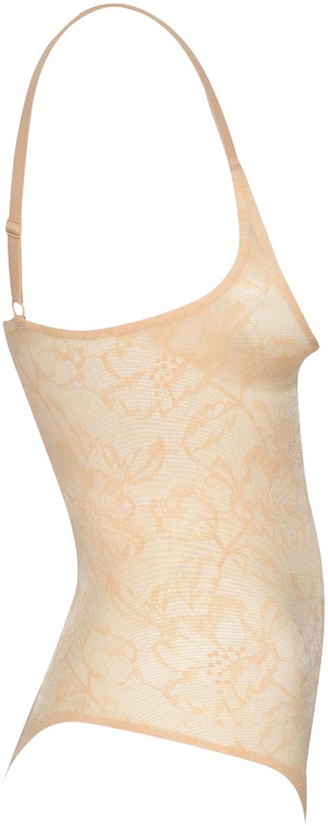 Bye Bra kanten bodysuit met open buste, maat S-XXL (beige, maat L)
