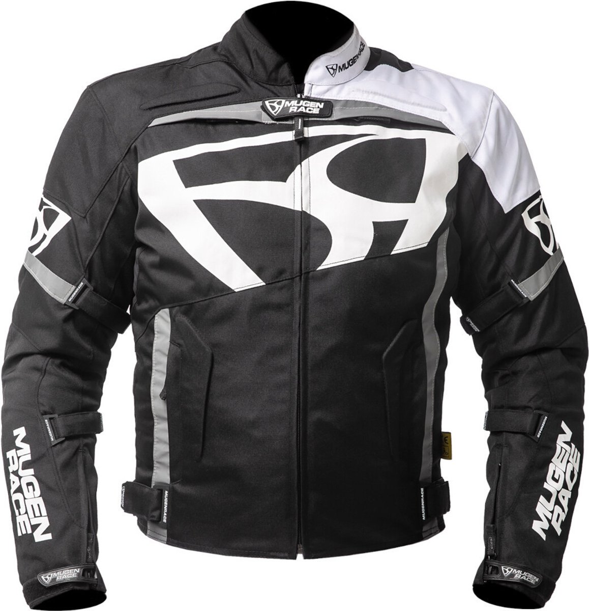 MUGENRACE Aggressore-T Zwart Wit Waterdichte Textieljas - Jas