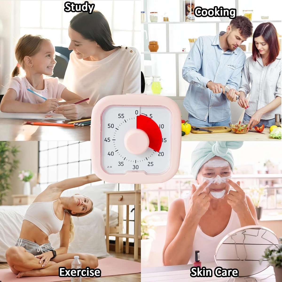Visuele Timer voor Kinderen,Stille Tijdmanagement Tool - Digitale