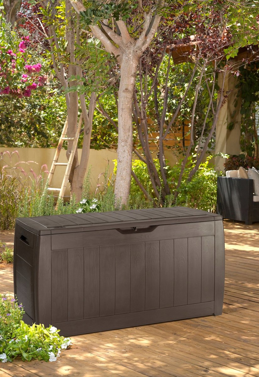Keter Hollywood - Coffre à coussins - pour extérieur - 270L - brun