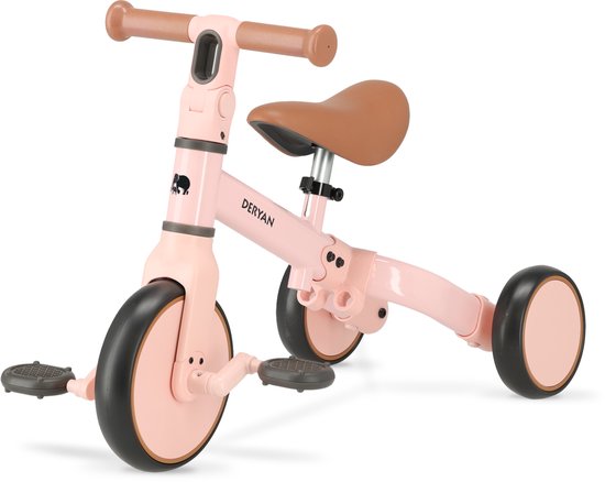 Sunny Driewieler met Afneembare Duwstang Zwart | S040.030.00
