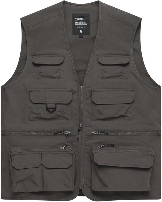 Gilet de pêche Vintage Industries Legend taupe