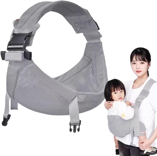 Draagzak - Baby Holder Draagzak - Peuter Borst Draagzak - Steun Accessoires voor Kind Moeder Ouders Buiten Wandelen Dagelijks Gebruik - grijs