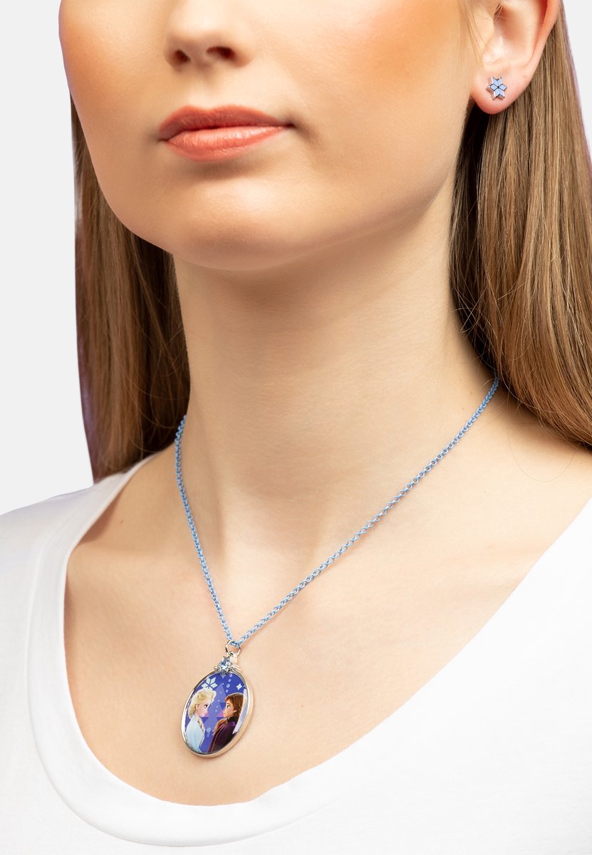 Disney - Frozen II Blue and purple Enamel Costume Earring and Pendant Set