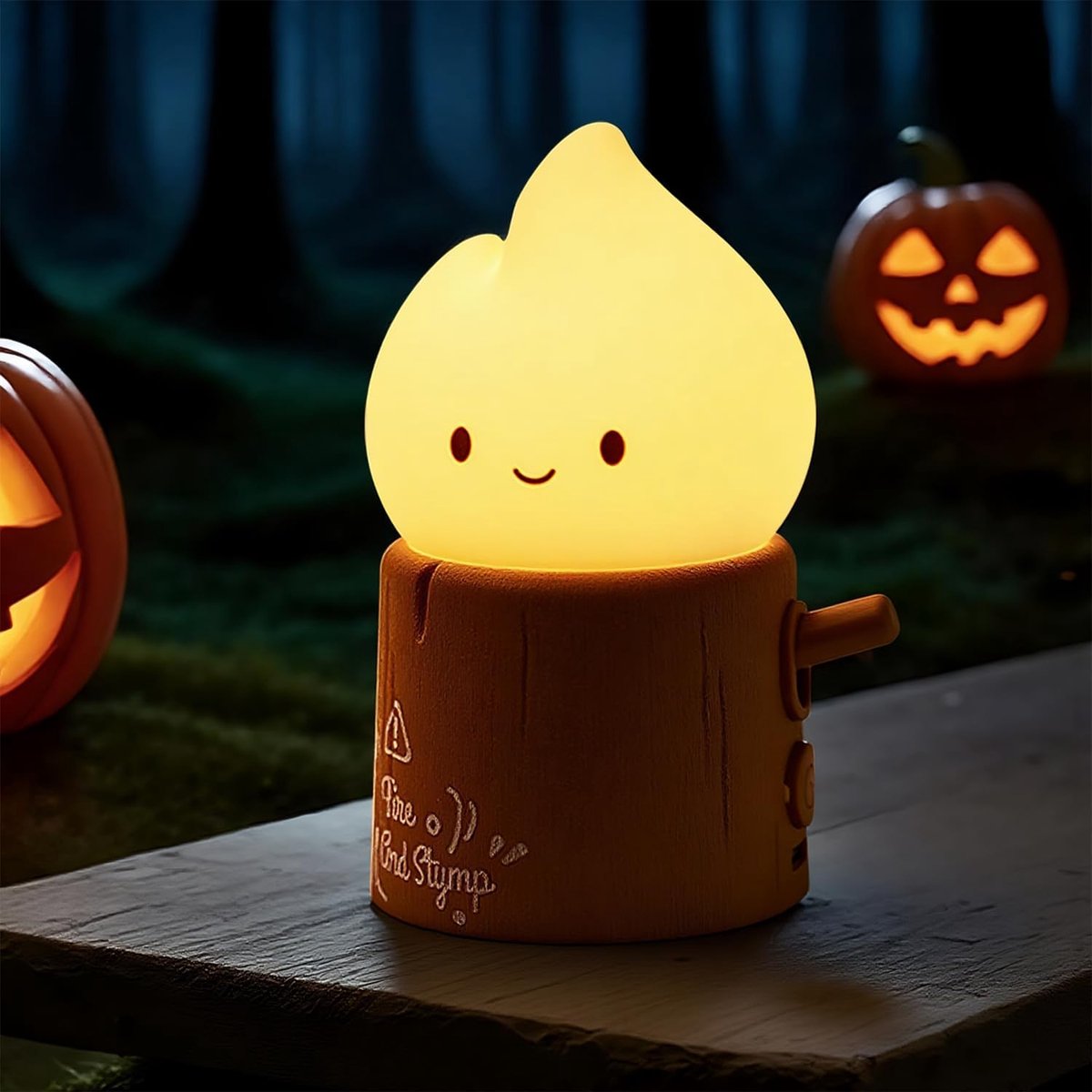 Daity Vlamloze kaarslamp - schattig nachtlampje - zaklamp - oplaadbare LED-theelichtkaars voor kinderen - slaapkamerverlichting - buitenverlichting - campingverlichting - cadeau - Kerstmis - Halloween