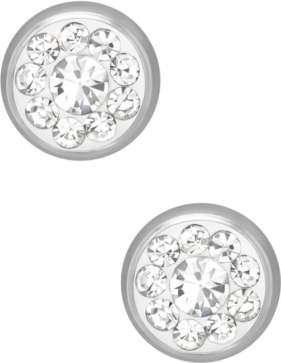 Ronde 5 mm Oorstekers van Hoogglans Chirurgisch Staal met Kristal