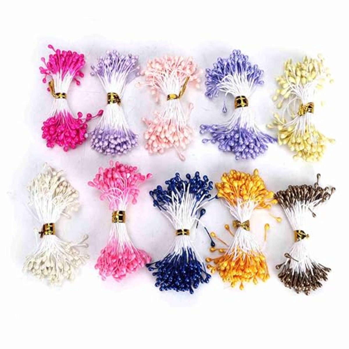 Bloemmeeldraad Mini Warme Kleuren Kunstbloem Meeldraden voor Bruiloft Decoratie en DIY
