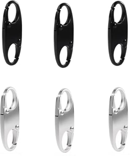 6 Pièces Clips Fermeture éclair Antivol, Fermeture éclair