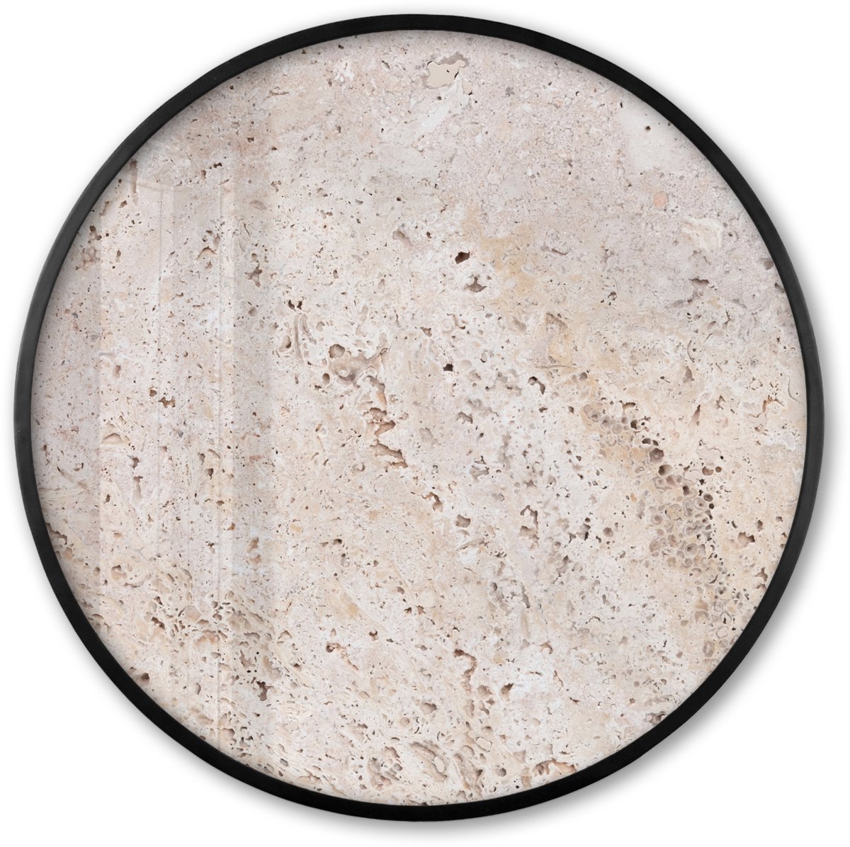 FrameYourWall Poster in lijst Rond - Fotolijst 80x80 cm - Posters - Textuur - Beige - Patroon - Kunst - Ronde posterlijst zwart - Decoratie - Wanddecoratie woonkamer - Muurdecoratie slaapkamer Multicolor