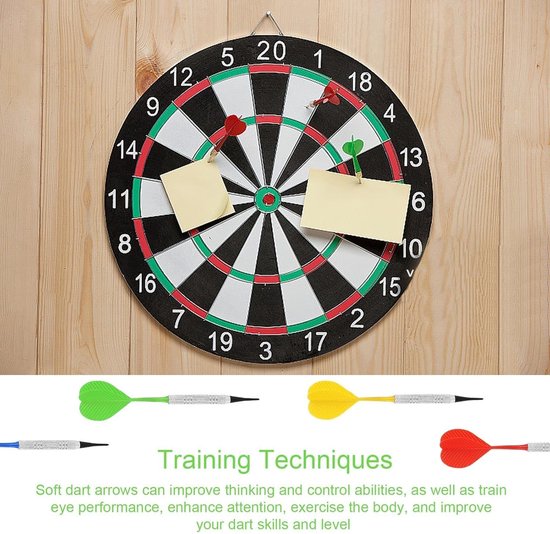 Pack of 12 Plastic Dart Tips - 4 Kleuren - Sterk en Duurzaam - Inclusief 36 Vervangtips - Voor Beginners en Dartliefhebbers van Lifetime Darts — afbeelding 5