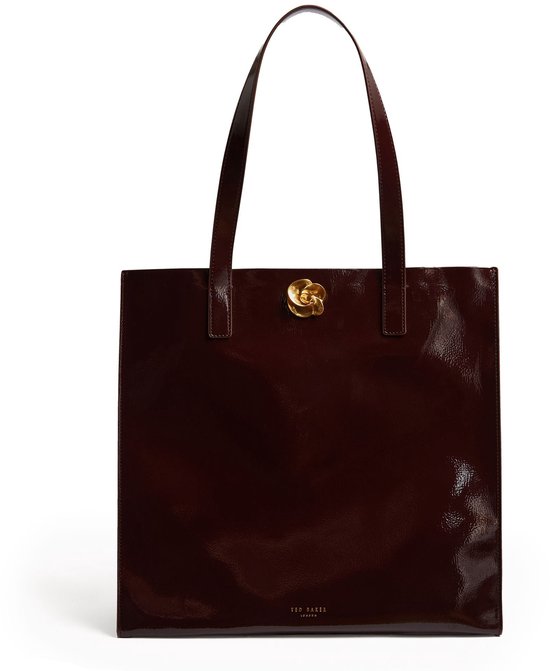 Ted Baker sac shopper sac à épaule Rosenni Rose Detail Crinkle Tote Bag Wine bordeaux