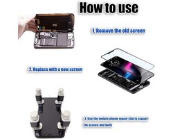 4 Pcs Press Screen Clip - LCD Display Clip - Verstelbare LCD Display Klem - Mount voor Smartphone Computer Laptop Tablet Mobiele Telefoon Scherm Klem