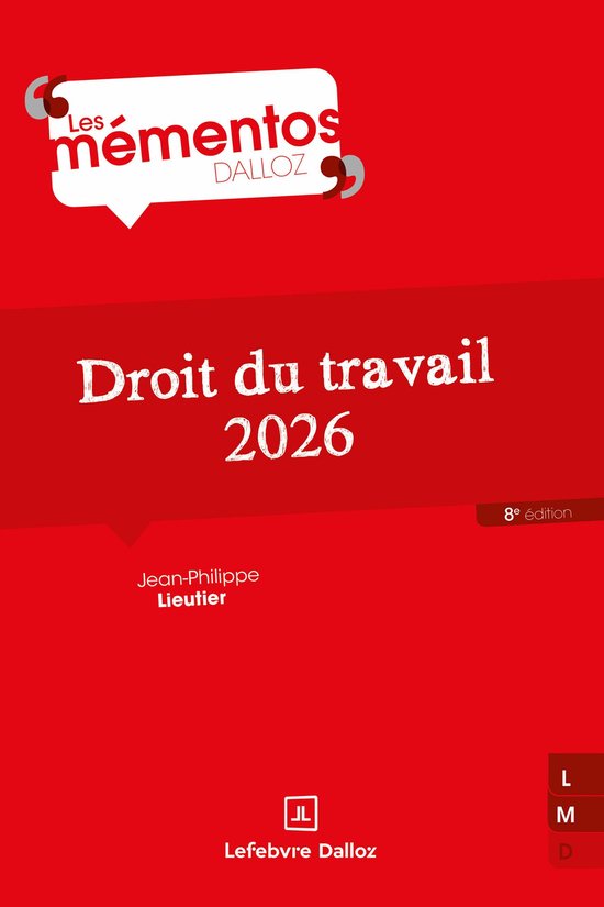 Mémentos - Droit du travail 2026 8ed - cover