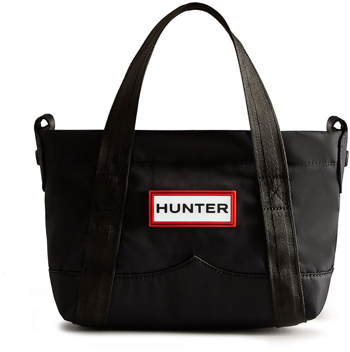 Hunter - Nylon Mini Topclip Tote Black - Maat ONE