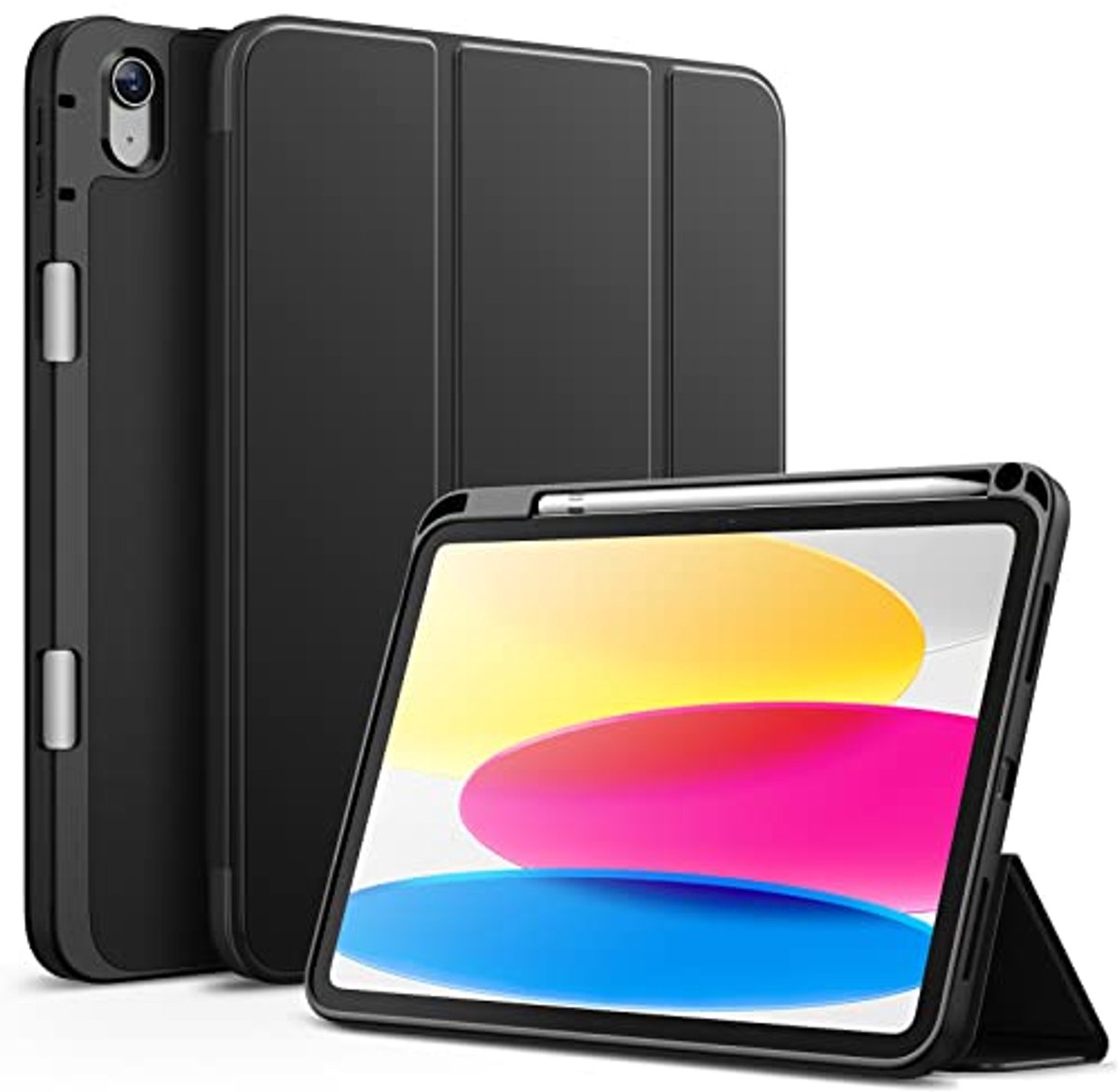 Slim Tablet Hoes voor iPad 11/10 Generatie met Pencil Houder - Zwart