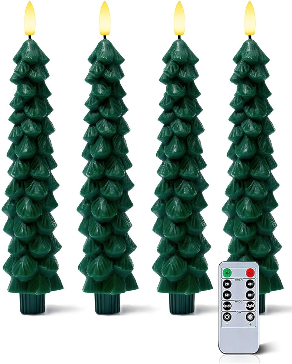 Home & Marker - Vlamloze LED Kaars - Met Afstandsbediening - Timer - Realistische Flikkering - 400+ Uur - CANDLETREE