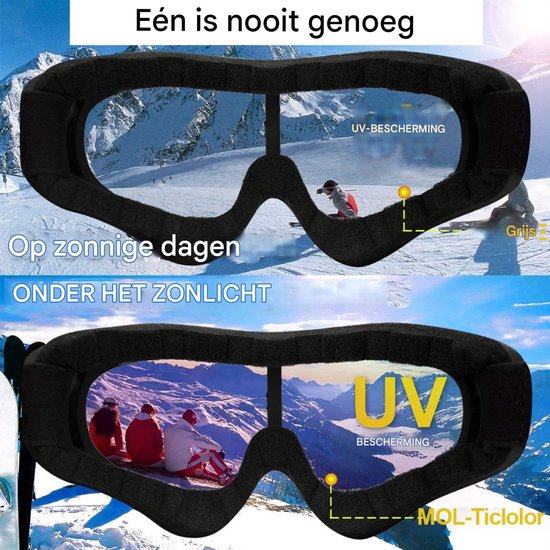 EXP VISION Skimasker, anti-condens, skibril, 100% UV400-bescherming, snowboardmaskers, ski-masker en bril, motorfiets, skateboard, voor mannen, vrouwen, jongens en meisjes EXP VISION Skimasker, anti-condens, skibril, 100% UV400-bescherming, snowboardmaskers, ski-masker en bril, motorfiets, skateboard, voor mannen, vrouwen, jongens en meisjes