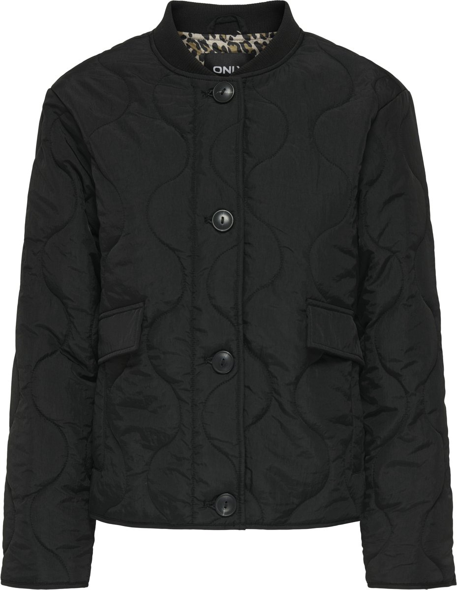 Only Jas Onlsalsa Quilted Jacket Cc Otw 15373694 Black/leo Dames Maat - L