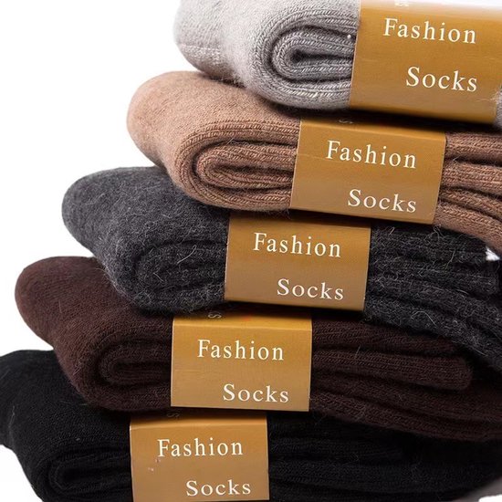 6 paires de chaussettes en laine pour hommes, automne et hiver, chaussettes épaisses et chaudes de couleur unie, chaussettes simples en éponge, décontractées, chaussettes longues résistantes au froid, chaussettes d'hiver résistantes au froid