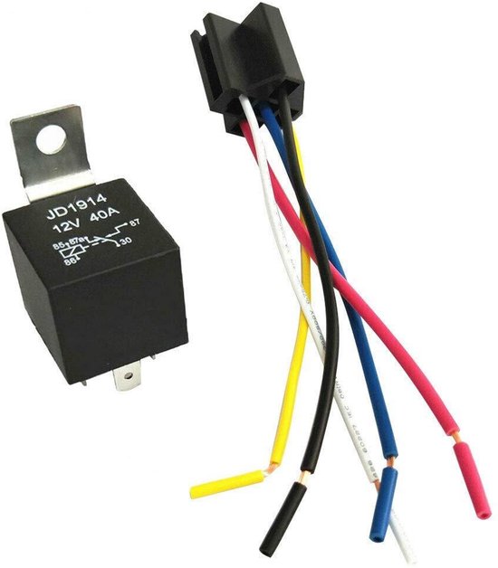 MINI-12-A relais 12V maakkontakt 40A met weerstand - Rick Donkers