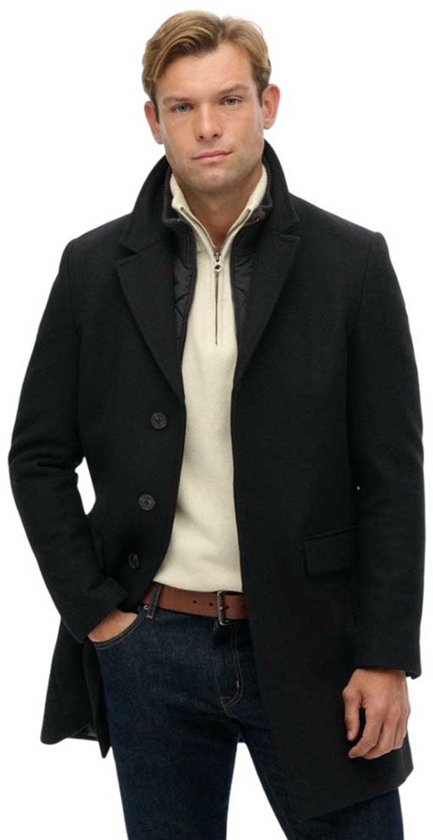 Superdry Tailored Two-in-One Stadsjas Heren Jassen Zwart