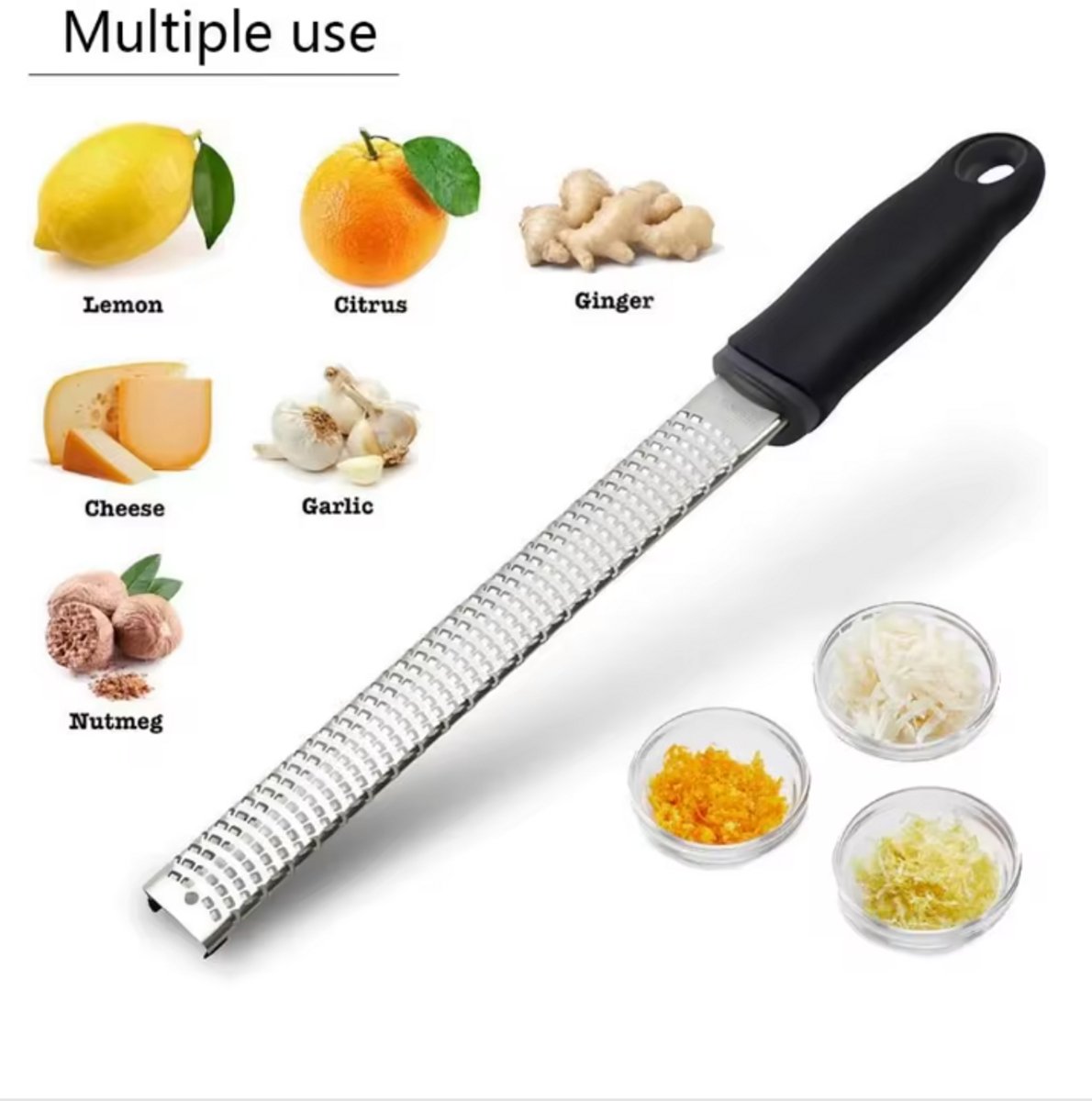 New Age Devi - Handvat-Rasp - 32cm - RVS - Zester