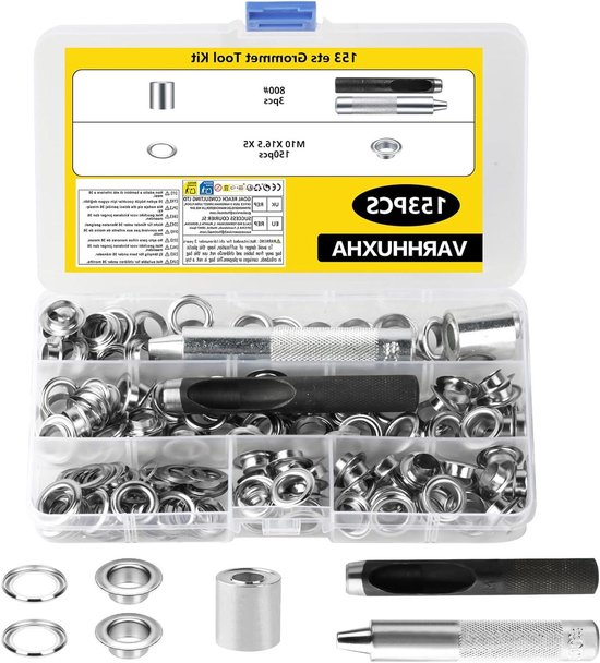 FOGAWA Gereedschapsset met 100 ogen, 20 mm, metalen ogen, koperen ogen