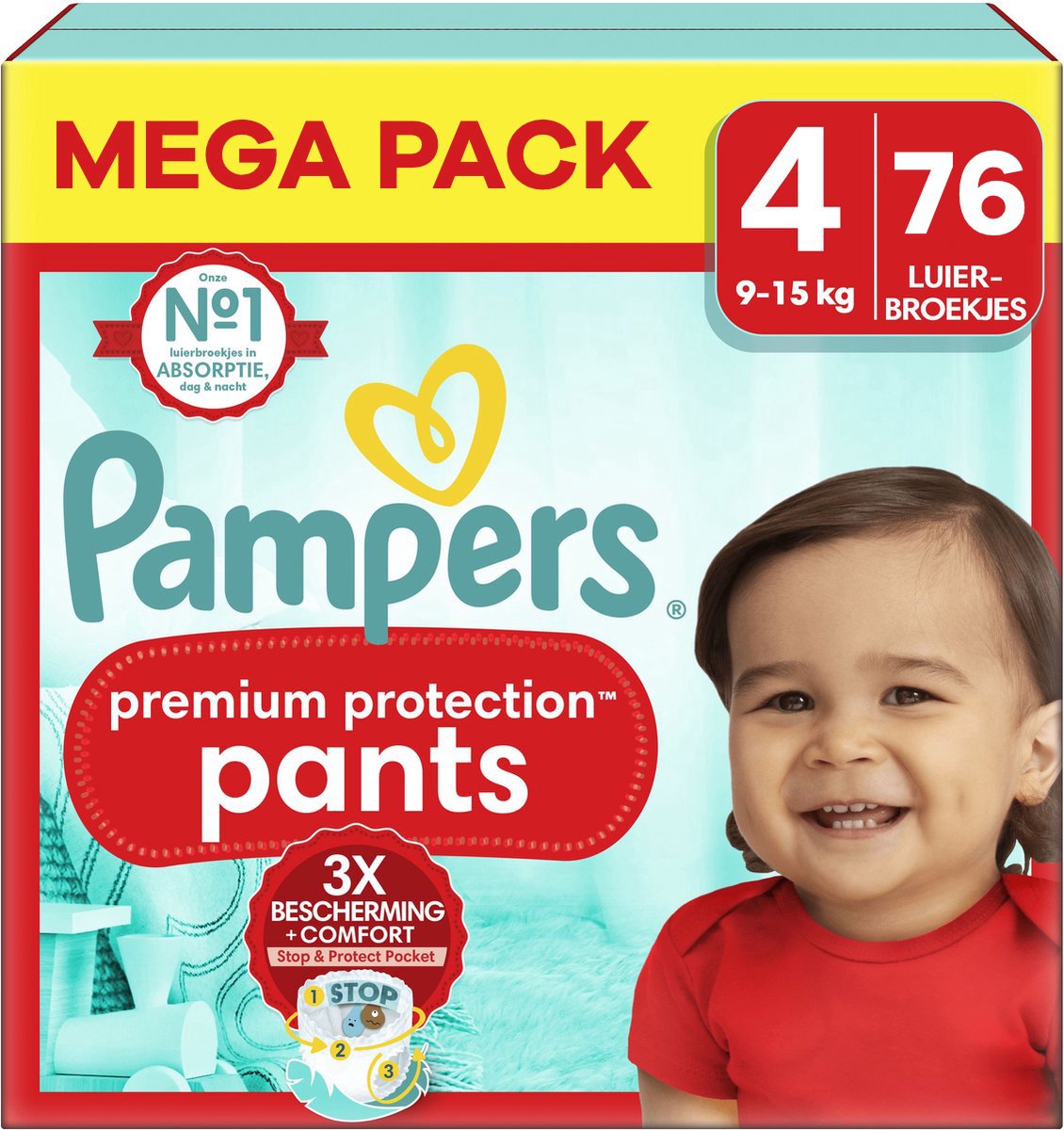 Pampers Premium Protection luierbroekjes maat 4 | 76 stuks