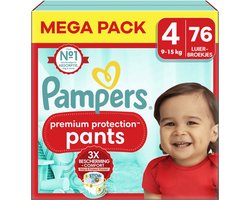 Pampers - Premium Protection Pants - Maat 4 - Mega Pack - 76 stuks - 9/15 KG