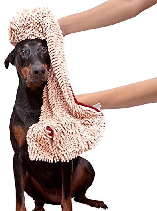 PETTOM Hondendrooghanddoeken Groot Pakket Van 2 - Super Absorberende Microvezel Hondenhanddoek Met Handzakken