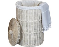 Wasmand met deksel – Rieten wasmand – 50 l – Opbergmand
