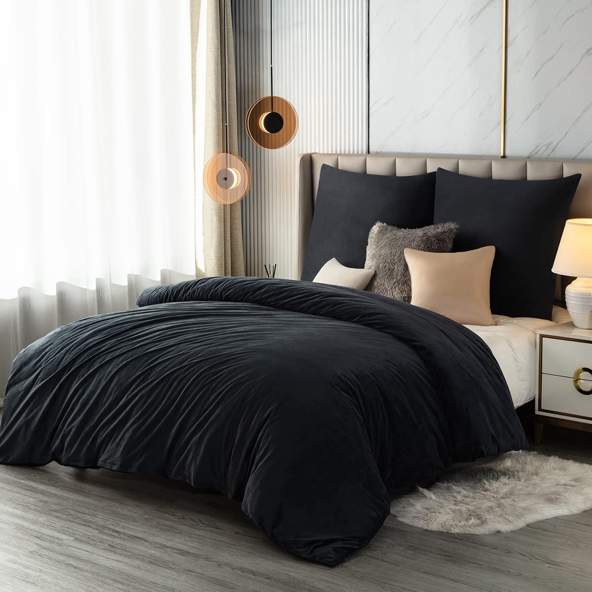 Azomor® Warme en Zachte Winter Flanel Beddengoed Set met Dekbedovertrek en Kussenslopen