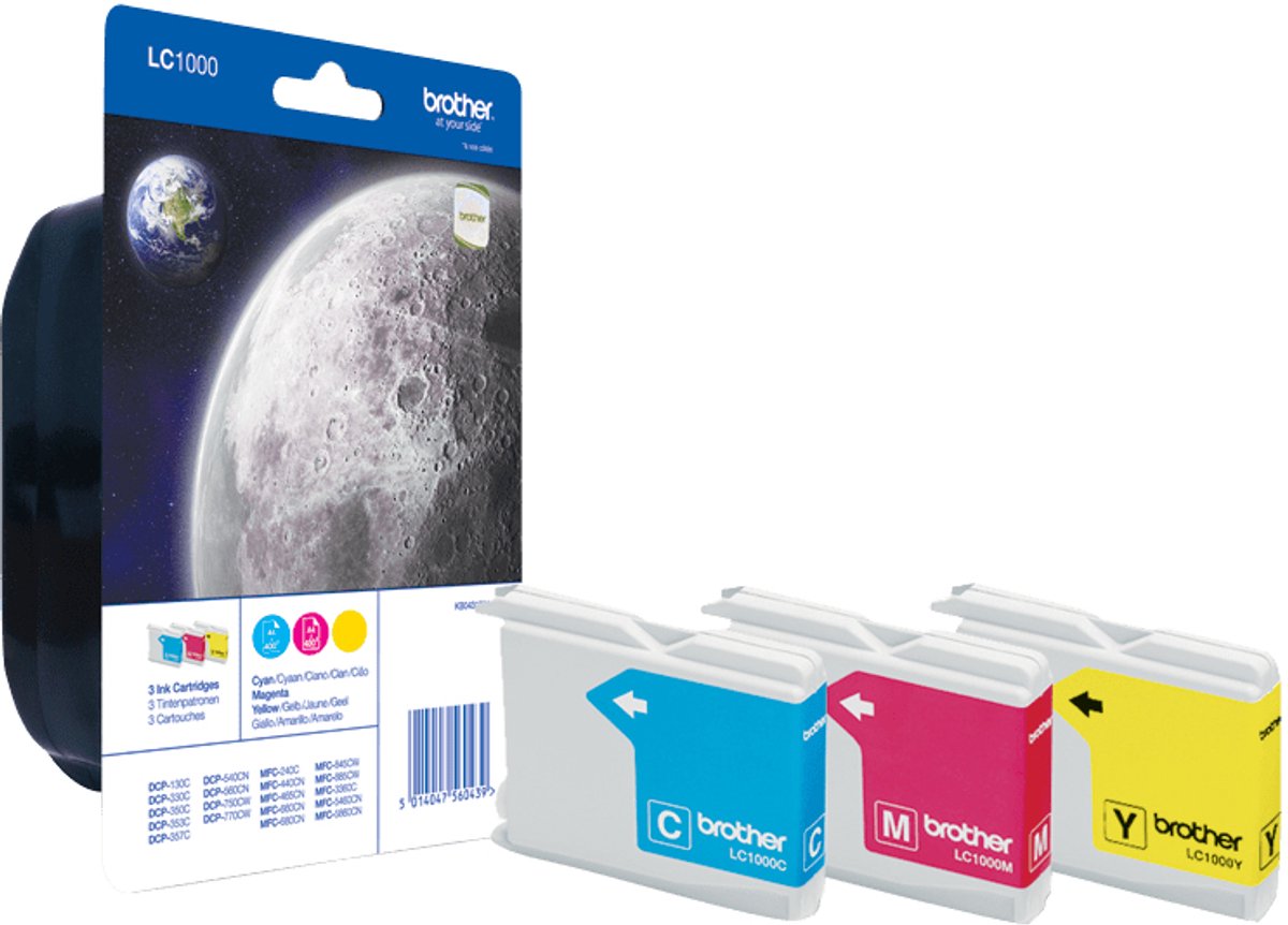 Brother LC-1000RBWBP - Inktcartridge / Magenta / Geel / Cyaan