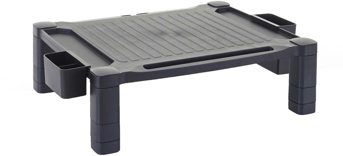 Monitorverhoger MCW-E61, monitorstandaard bureaublad schermverhoger, kunststof 13x43x33cm