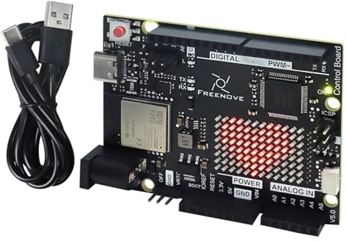 Controlebord V5 Rev4 WiFi met ESP32-S3 en LED Matrix voor Arduino IDE