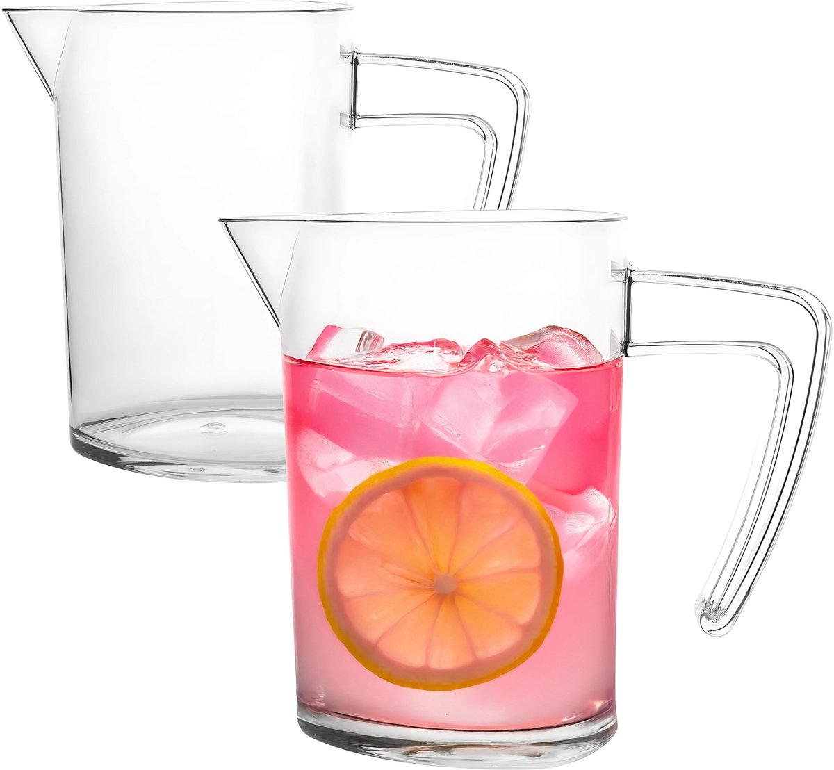 MPDrink waterkan Nice - 2x - transparant - PC kunststof - 0,5L - limonadekan - schenkkan