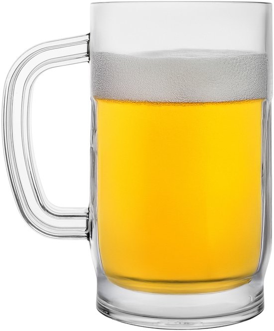 Chope à bière MPDrink - Plastique SAN - 50 cl - Incassable - Réutilisable - Verres à bière Oktoberfest