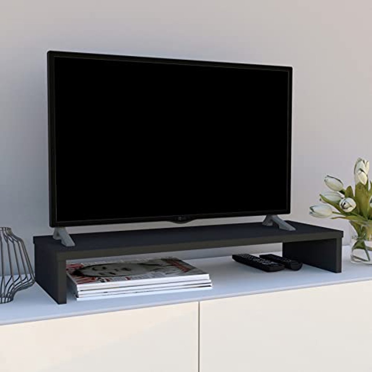 Houten Monitor Stand - Ergonomische TV Lift Tot 50 kg