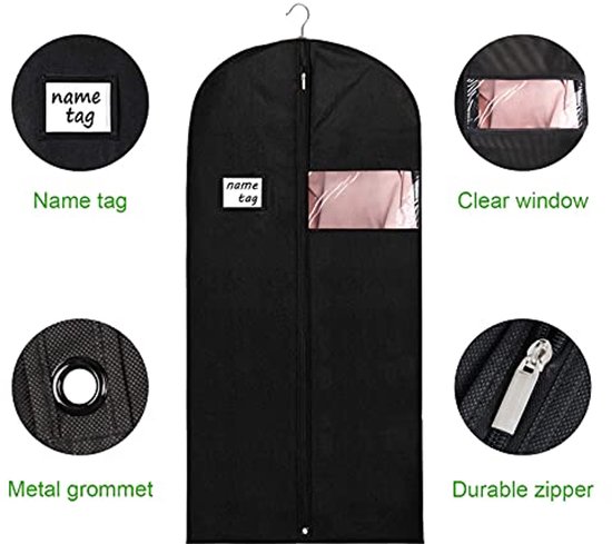 20 stuks kledingzakken, ideaal voor het inpakken van kleding, ondergoed, schoenen en