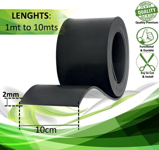 Rubber loper / rubbermat op rol Noppen 3mm - Breedte 120 cm - Geurloos