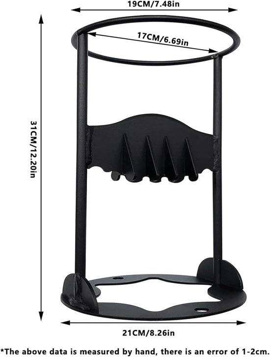 Draagbare, stevige houtklover - Handmatige houtsplijter - Houtklover Gietijzer - brandhoutsplijter - Geschikt Voor thuis en buitenkampeervuurkorve - Draagbare Open Haard Accessoire - 31×21×19cm van Merkloos	 — afbeelding 5