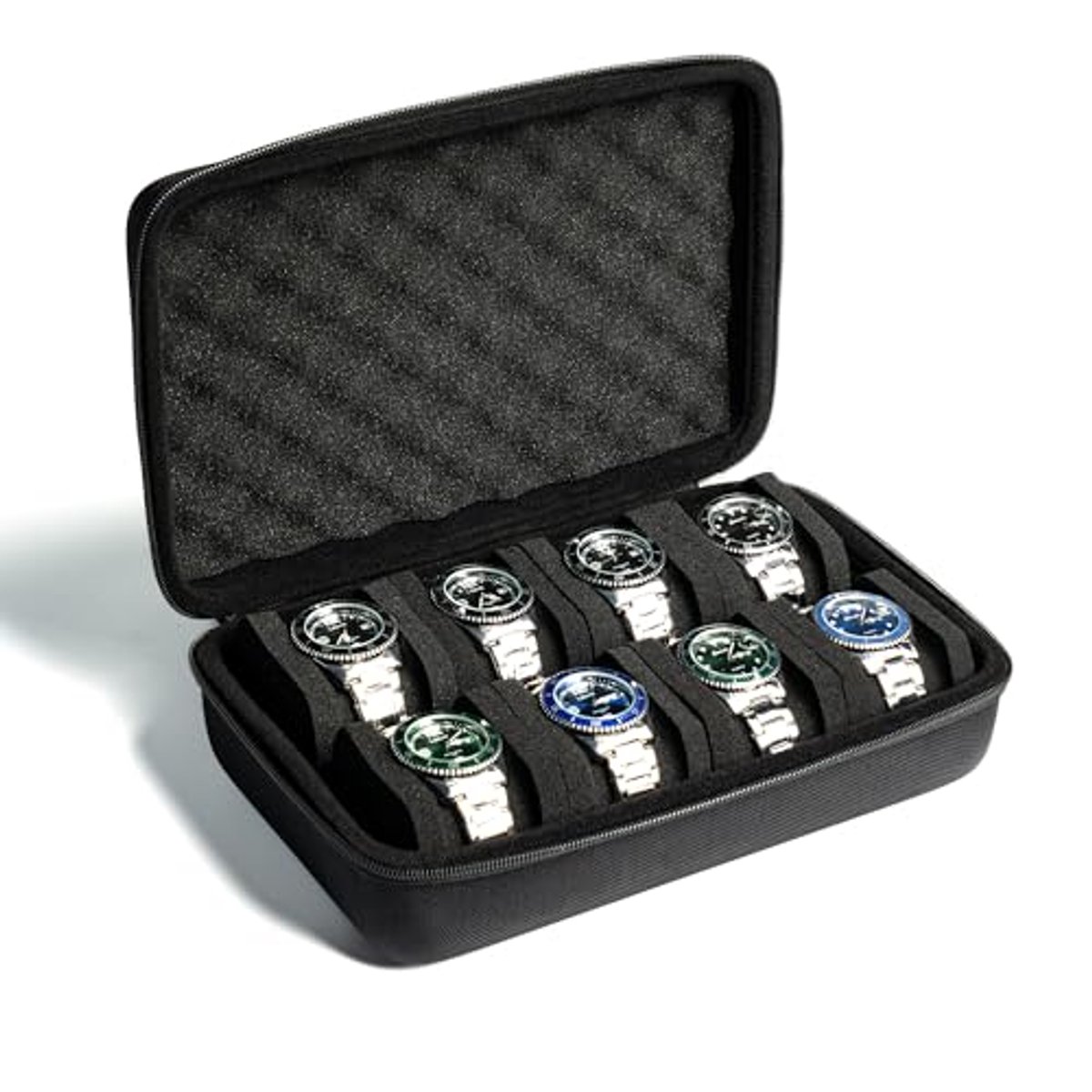 8 Compartiments Harde Behuizing Horloge Box voor Presentatie en Organisatie van Horloges