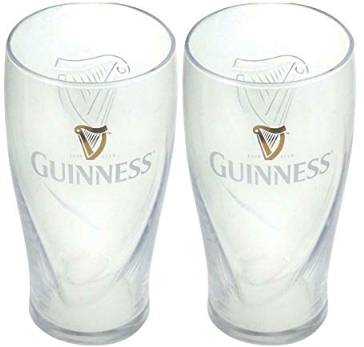 Uniseks Bierglas 0,5L - Transparant Pint-Glazen Set van 2