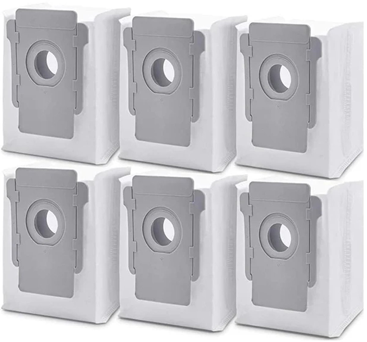 JustValue Stofzuigerzakken Geschikt Voor iRobot Roomba - 6 Stuks - Automatische Vuilafvoer - Geschikt voor i3+ i4+ i6+ i7+ i8+ j7+ s9+ - Microvezel - Perfecte Pasvorm - Stofdicht